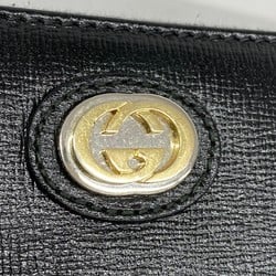 グッチ(Gucci) グッチ 長財布 インターロッキングG 598543 レザー ブラック メンズ レディース