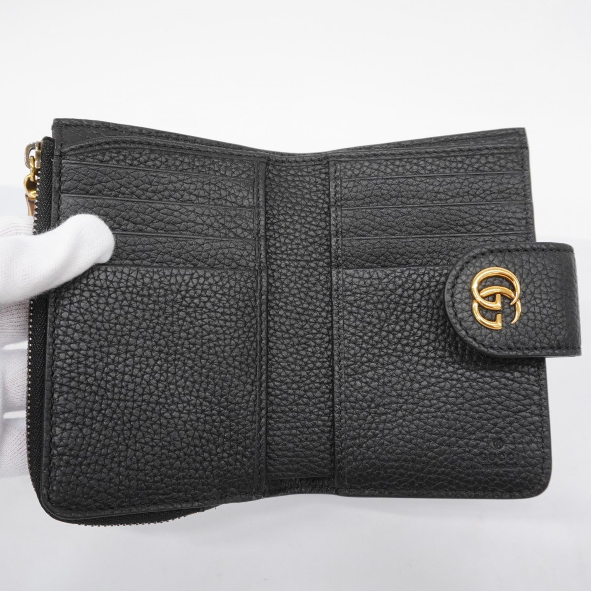 グッチ(Gucci) グッチ 財布 バンブー 739498 レザー ブラック レディース