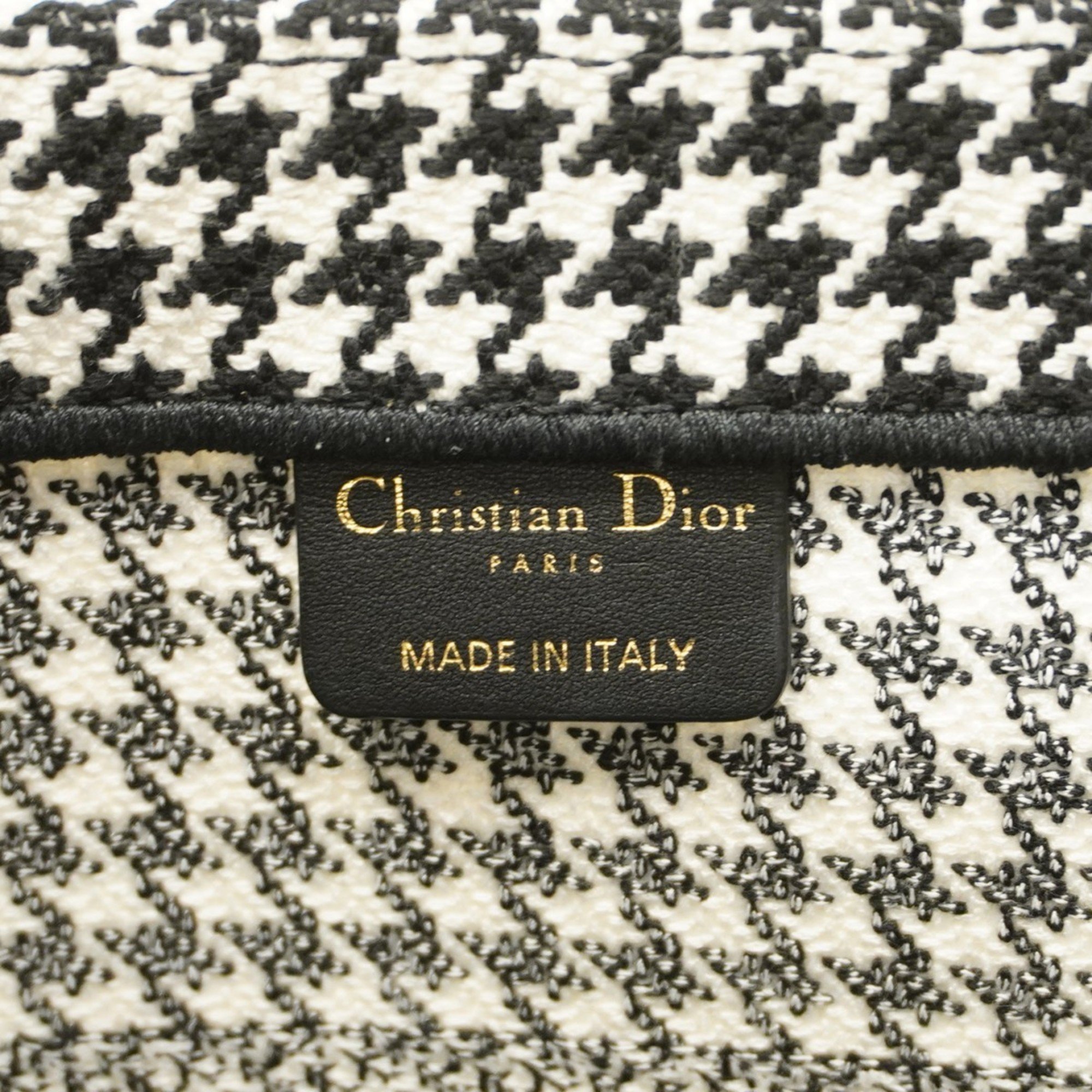 クリスチャン・ディオール(Christian Dior) クリスチャンディオール トートバッグ ブックトート キャンバス ブラック ホワイトレディース