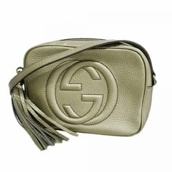 グッチ(Gucci) グッチ ショルダーバッグ ソーホー 308364 レザー シルバー レディース