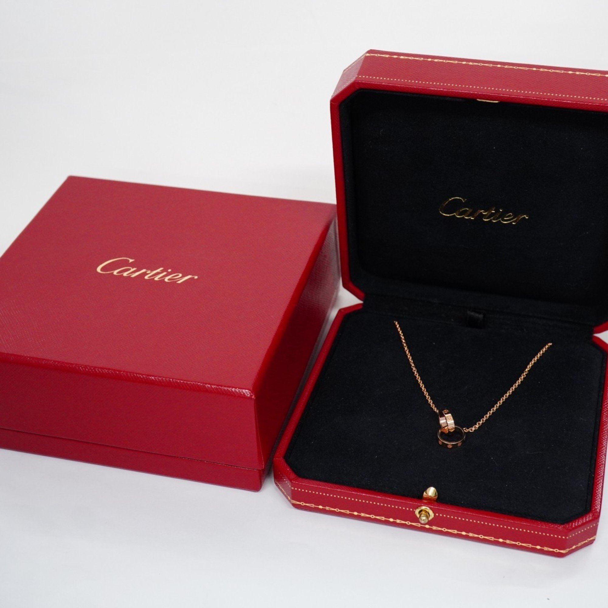 カルティエ(Cartier) カルティエ ネックレス ベビーラブ K18PG ピンクゴールドレディース