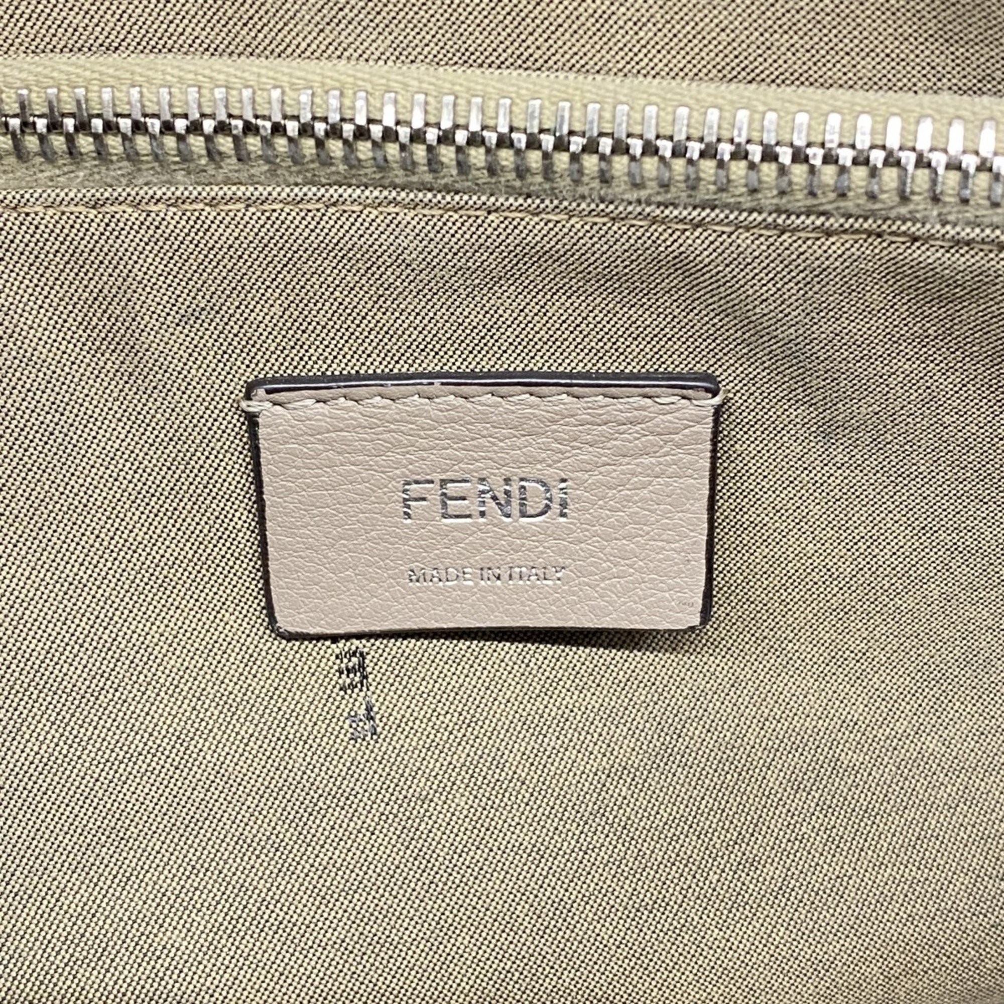 フェンディ(Fendi) フェンディ ハンドバッグ レザー ベージュ レディース