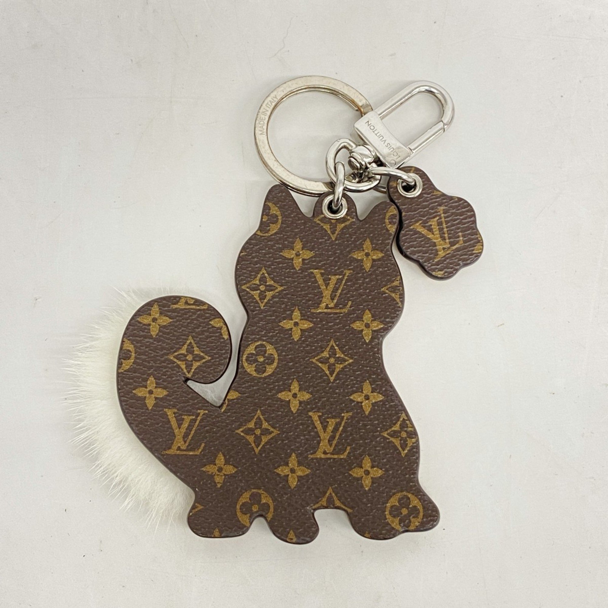 ルイ・ヴィトン(Louis Vuitton) ルイ・ヴィトン キーホルダー モノグラム ポルトクレLVシバ M01199  イエロー ホワイト ブラウンメンズ レディース