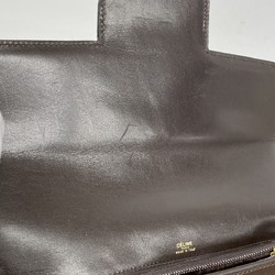 セリーヌ(Celine) セリーヌ ショルダーバッグ 馬車金具 レザー ダークブラウン レディース