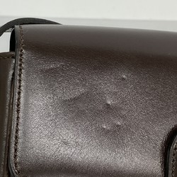 セリーヌ(Celine) セリーヌ ショルダーバッグ 馬車金具 レザー ダークブラウン レディース