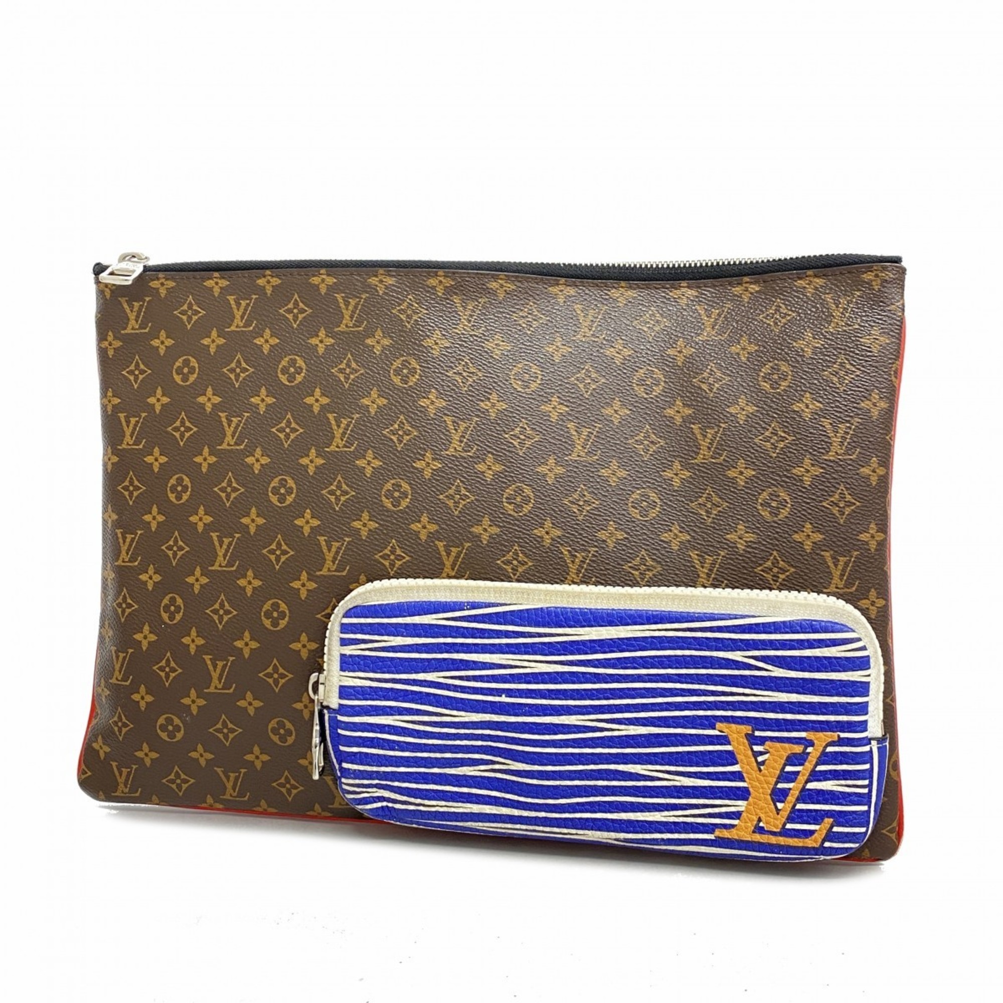 ルイ・ヴィトン(Louis Vuitton) ルイ・ヴィトン クラッチバッグ モノグラム パッチワークポシェット M69690  ブラウン ブルーメンズ