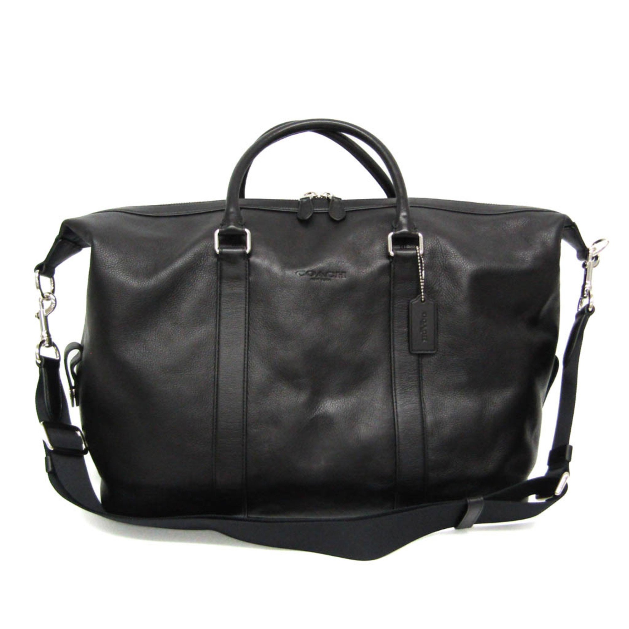 コーチ(Coach) EXPLORER DUFFLE IN LEATHER F93471 レディース,メンズ レザー ボストンバッグ ブラック