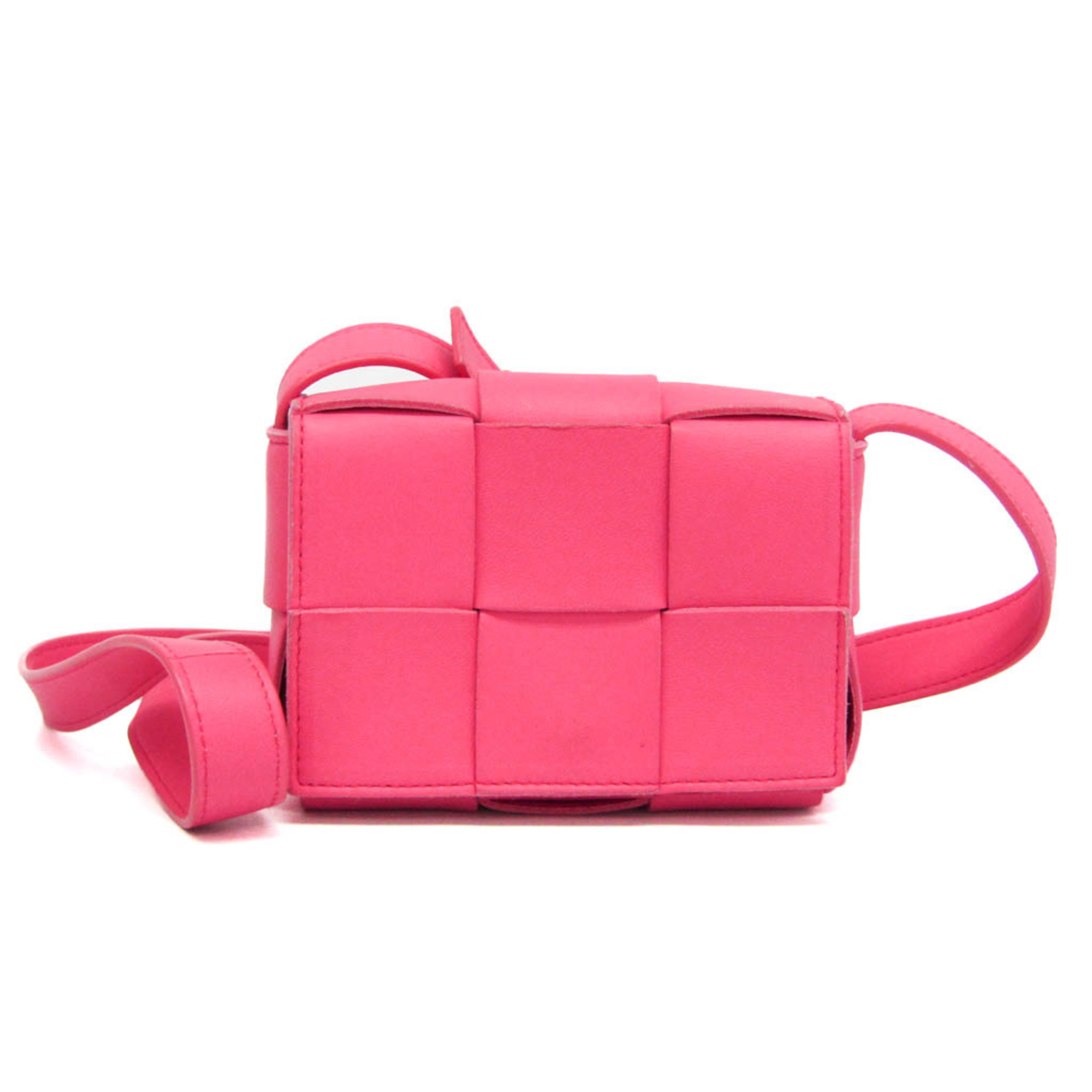 ボッテガ・ヴェネタ(Bottega Veneta) CANDY CASSETTE 710139 レディース レザー ショルダーバッグ ピンク