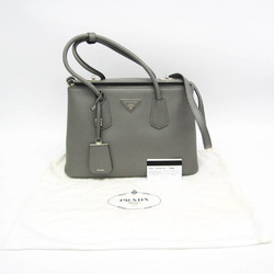 プラダ(Prada) BN2823 レディース Saffiano Cuir ハンドバッグ,ショルダーバッグ グレー