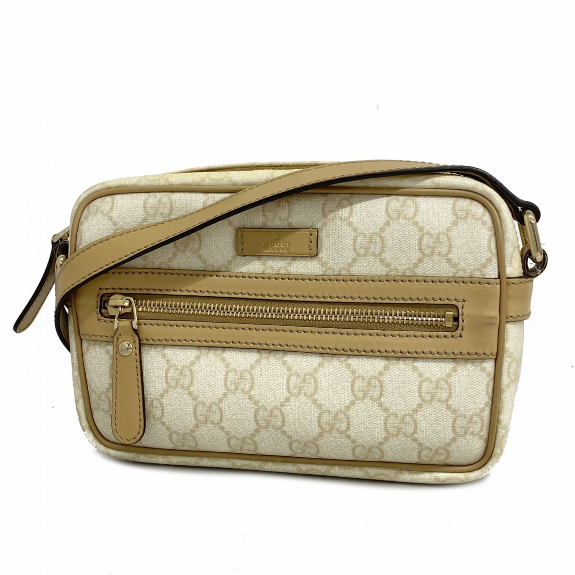 グッチ(Gucci) グッチ ショルダーバッグ GGスプリーム 201447  アイボリー ベージュ シャンパンレディース