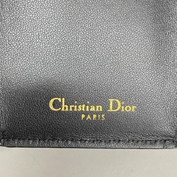 クリスチャン・ディオール(Christian Dior) クリスチャンディオール 三つ折り財布 カナージュ レザー ブラック レディース