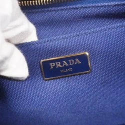 プラダ(Prada) プラダ トートバッグ カナパ キャンバス ネイビー ブラック レディース