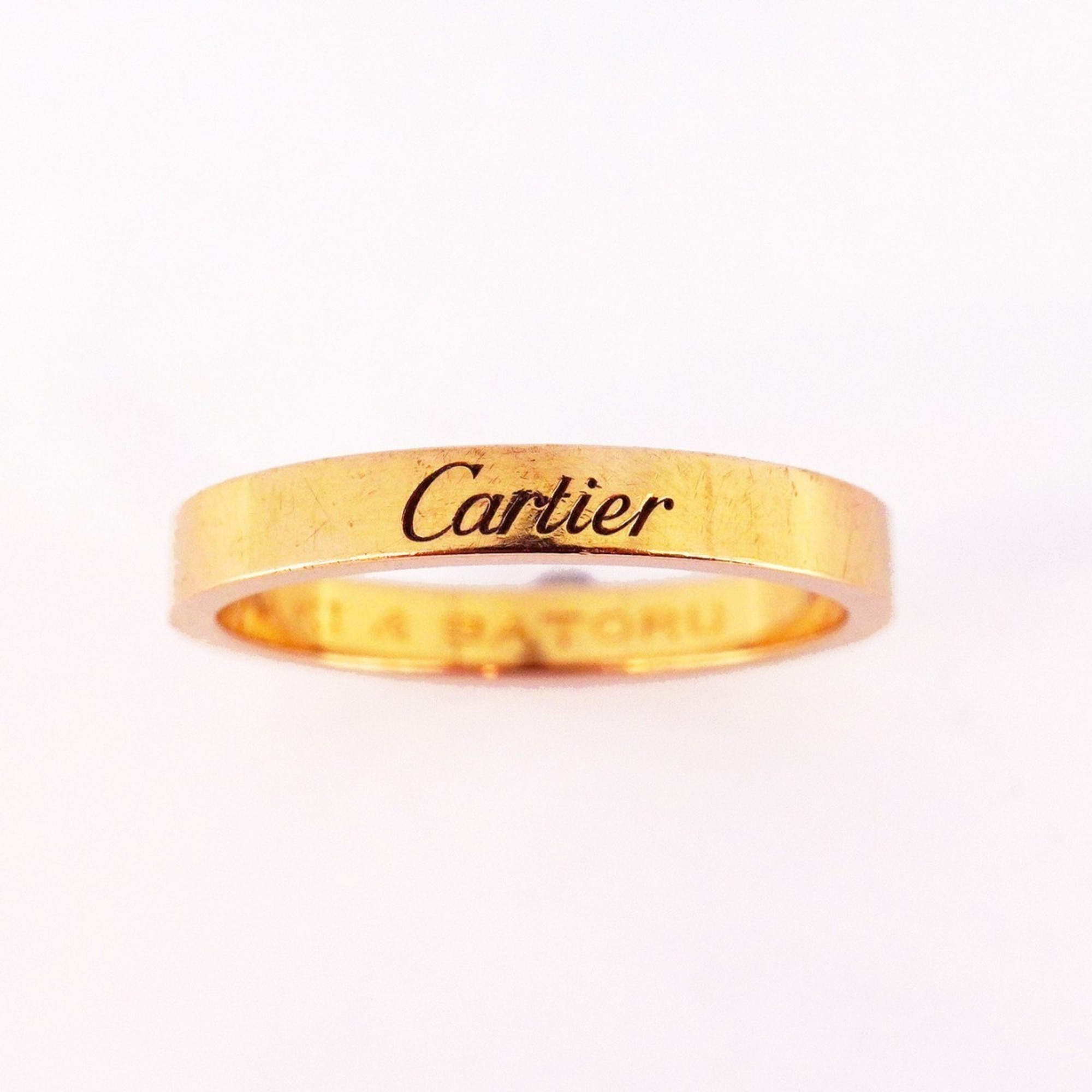 カルティエ(Cartier) カルティエ リング エングレーブド K18PG ピンクゴールド ＃59レディース