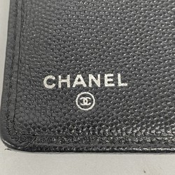 シャネル(Chanel) シャネル 長財布 キャビアスキン ブラック レディース