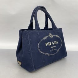 プラダ(Prada) プラダ トートバッグ カナパ キャンバス ネイビー レディース