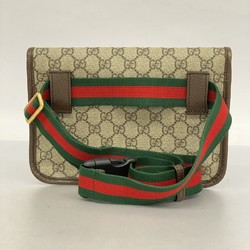 グッチ(Gucci) グッチ ウエストバッグ GGスプリーム シェリーライン 498930  ブラウン メンズ レディース