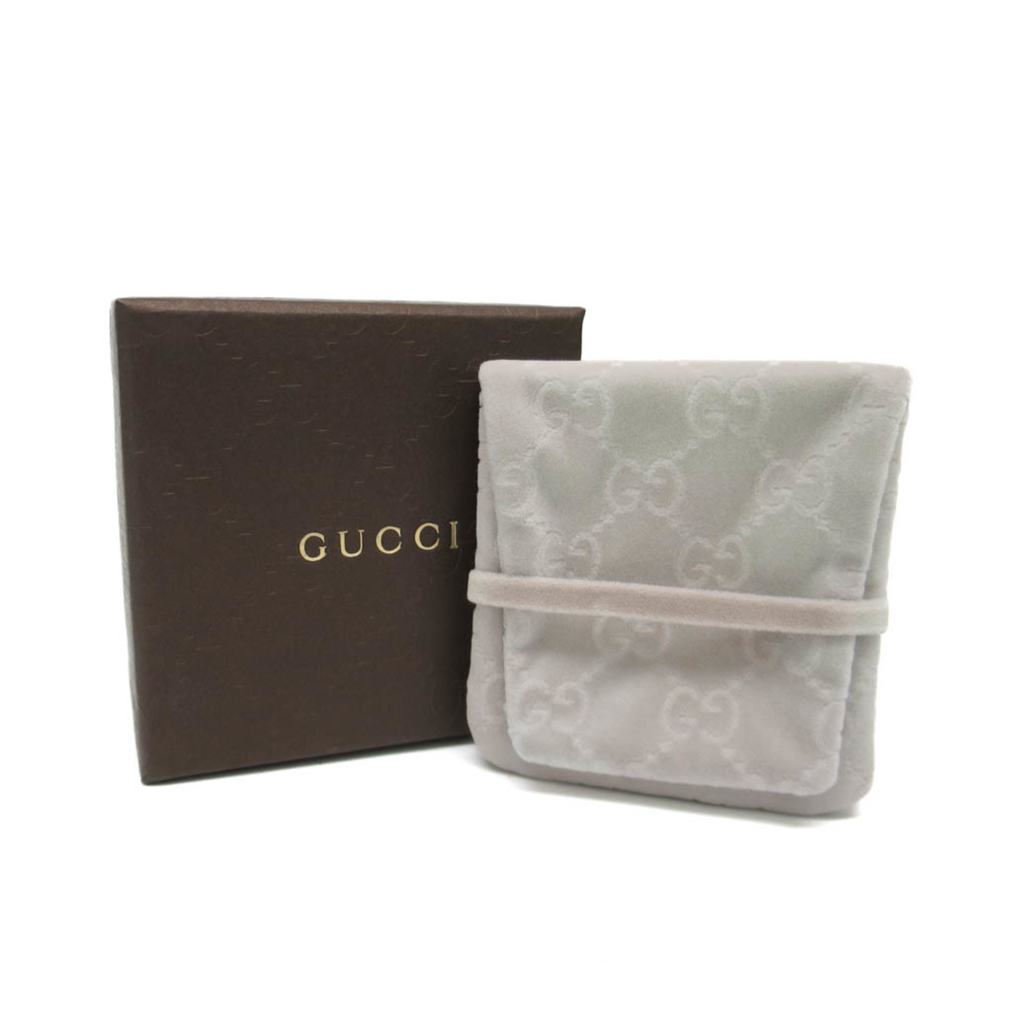 グッチ(Gucci) K18ホワイトゴールド(K18WG) ダイヤモンド メンズ,レディース ファッション ペンダントネックレス (シルバー) ロゴプレート ダイヤモンド ネックレス