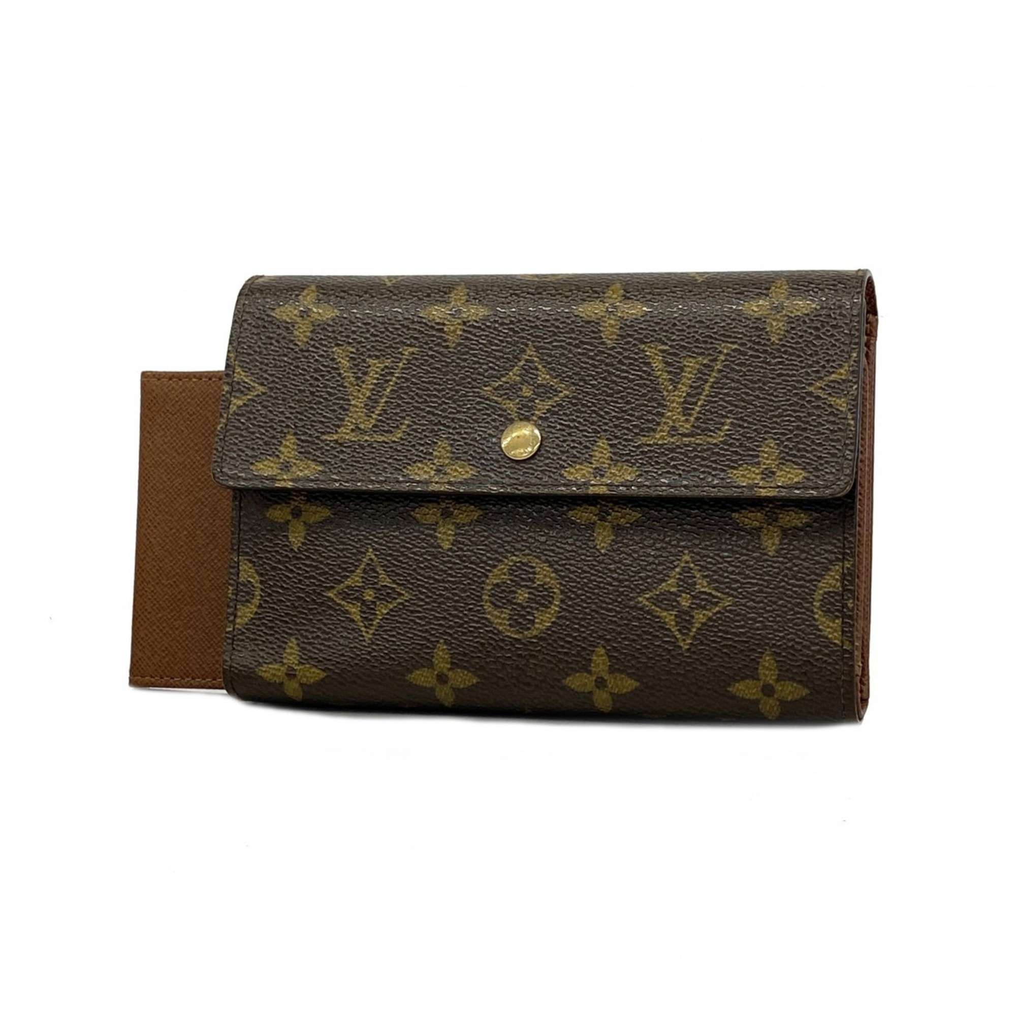 ルイ・ヴィトン(Louis Vuitton) ルイ・ヴィトン 三つ折り財布 モノグラム ポルトトレゾールエテュイパピエ M61202 ブラウンメンズ レディース