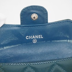 シャネル(Chanel) シャネル 財布・コインケース マトラッセ パテントレザー グリーン レディース