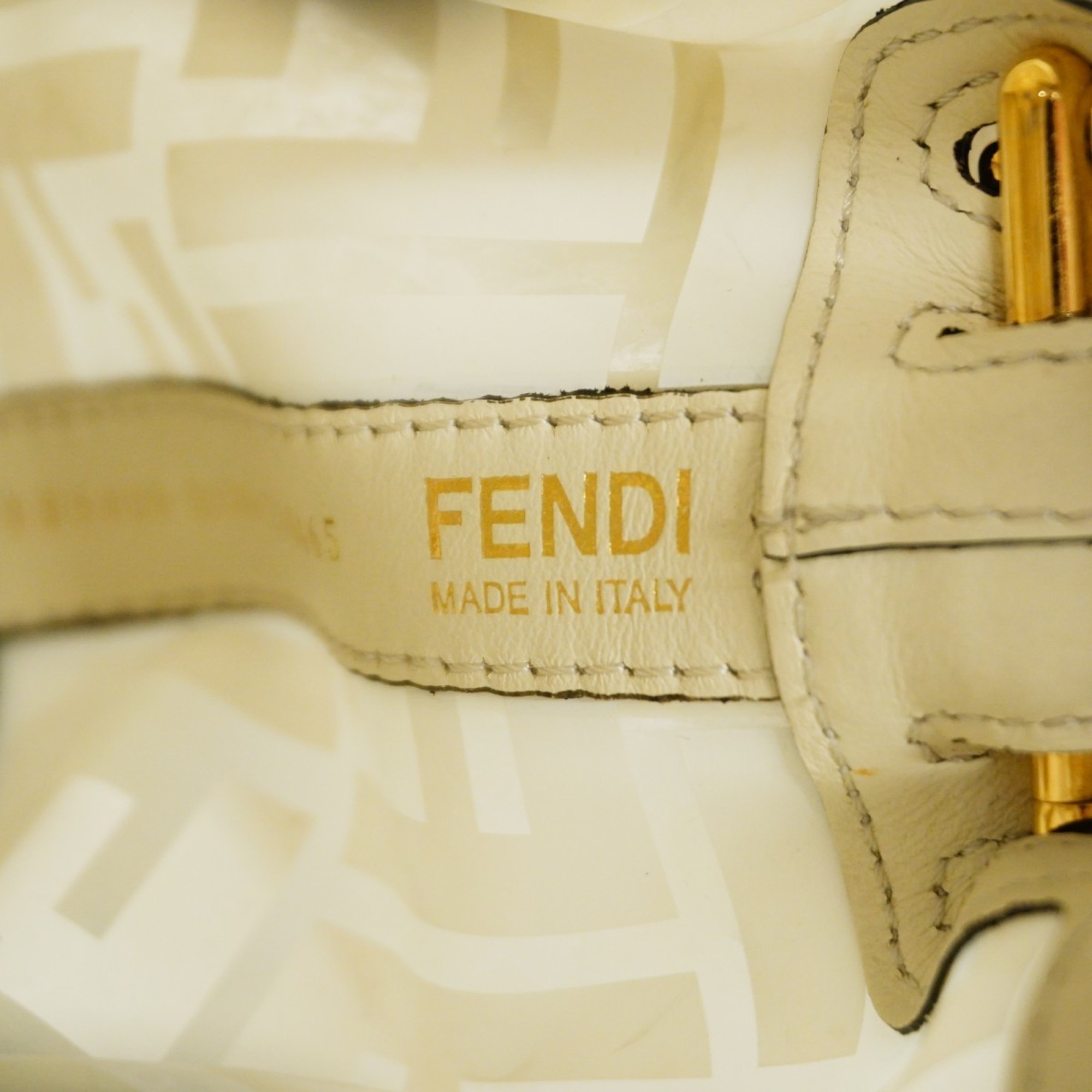 フェンディ(Fendi) フェンディ ハンドバッグ ズッカ モントレゾール レザー ビニール ホワイト レディース