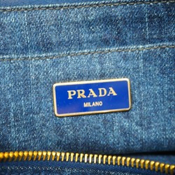 プラダ(Prada) プラダ トートバッグ カナパ デニム ブルー レディース