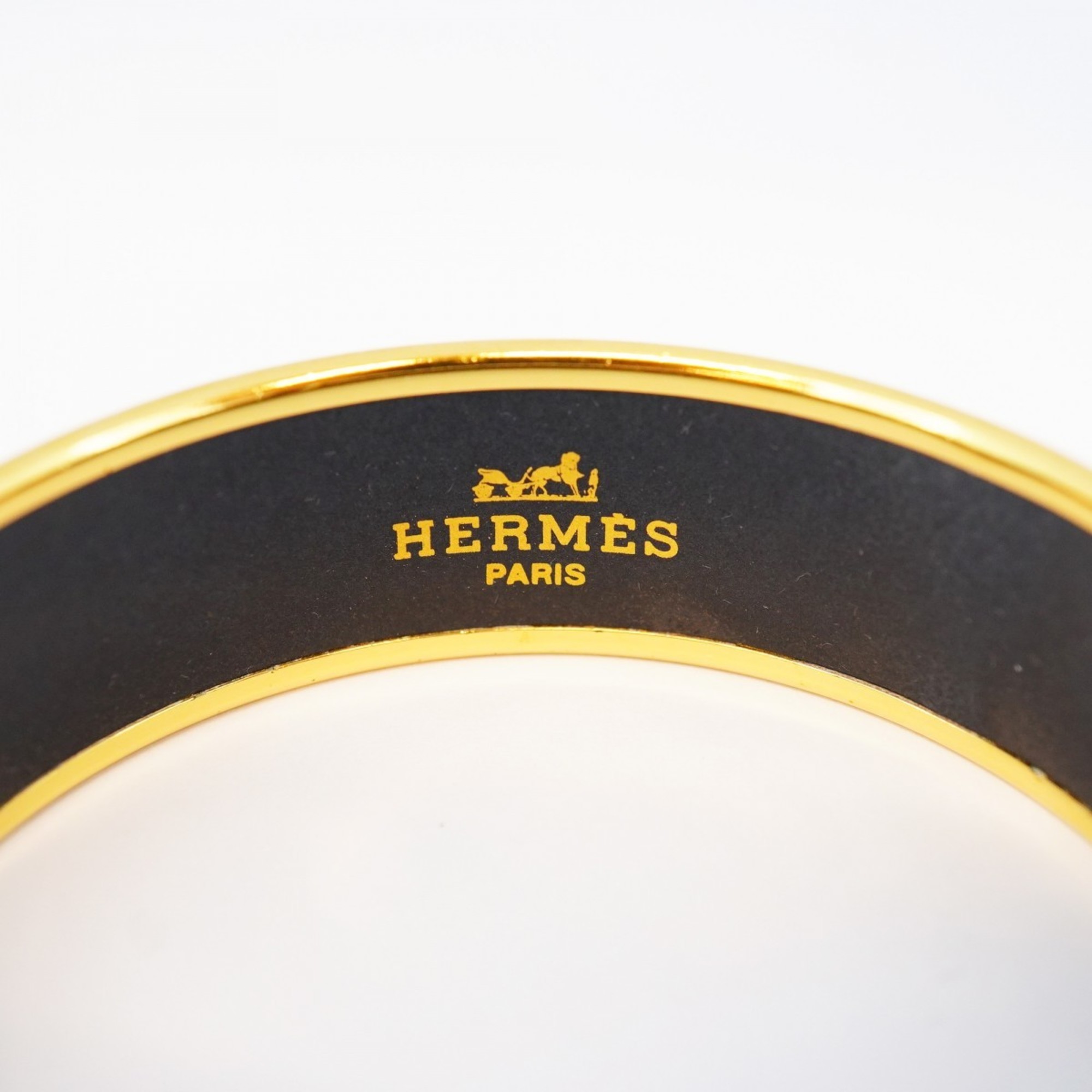 エルメス(Hermes) エルメス バングル エマイユGM GPメッキ 七宝焼き ゴールド マルチカラーメンズ レディース