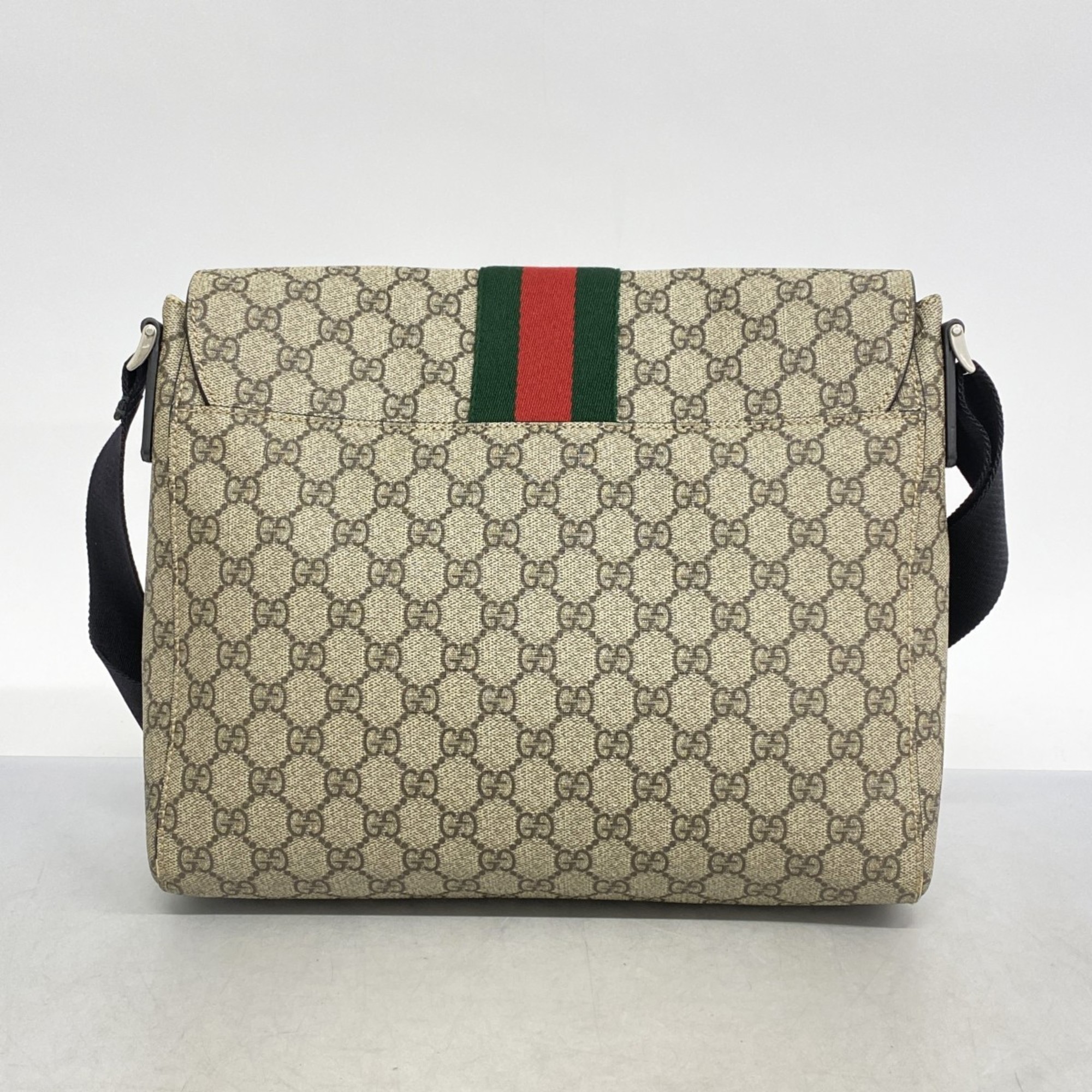 グッチ(Gucci) グッチ ショルダーバッグ GGスプリーム シェリーライン 475432  ベージュ ブラック メンズ