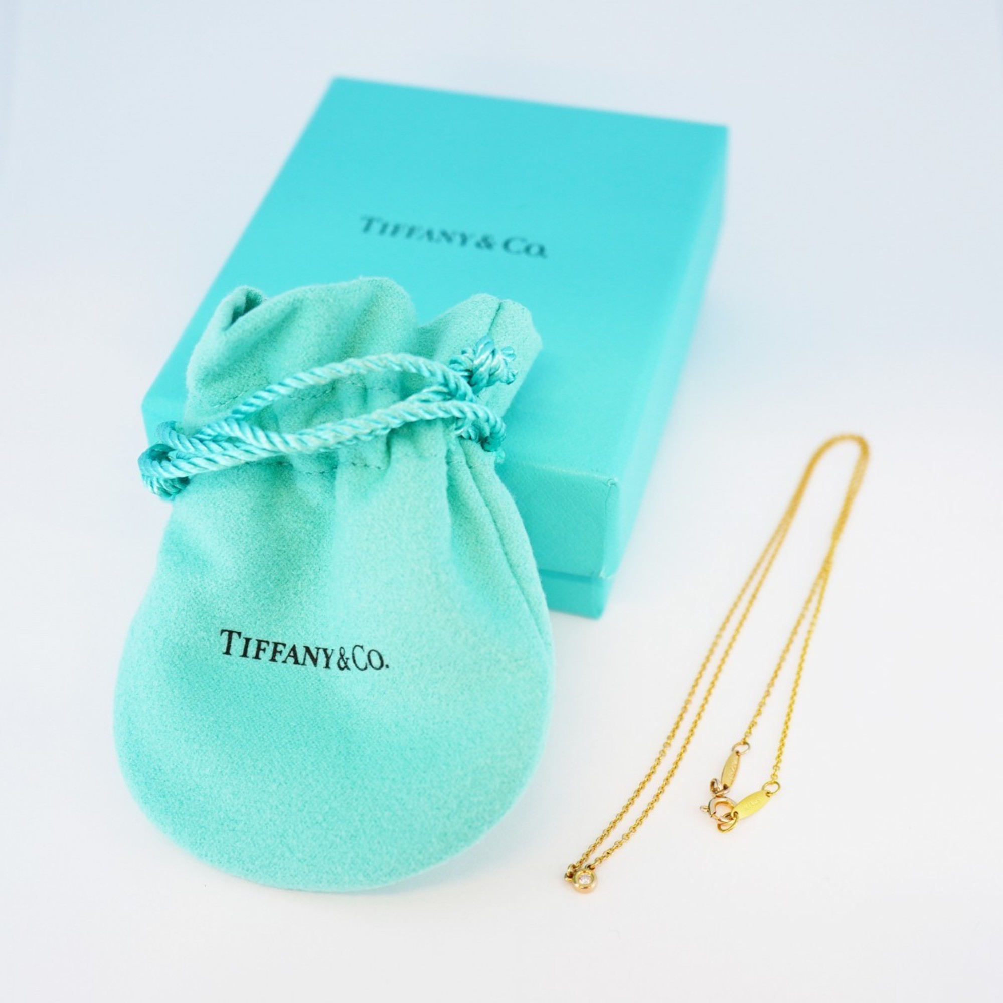 ティファニー(Tiffany) ティファニー ネックレス バイザヤード 1PD ダイヤモンド K18YG イエローゴールドレディース