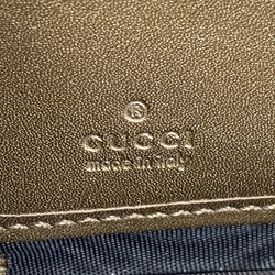 グッチ(Gucci) グッチ 長財布 マイクログッチシマ 308005 エナメル ブラウン シャンパンレディース