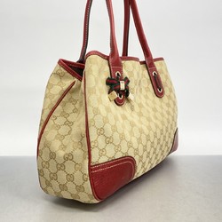 グッチ(Gucci) グッチ トートバッグ GGキャンバス シェリーライン 163805 キャンバス ブラウン レッド シャンパンレディース