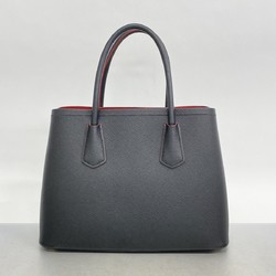 プラダ(Prada) プラダ トートバッグ サフィアーノ レザー ブラック レッド レディース