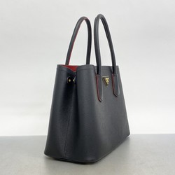 プラダ(Prada) プラダ トートバッグ サフィアーノ レザー ブラック レッド レディース