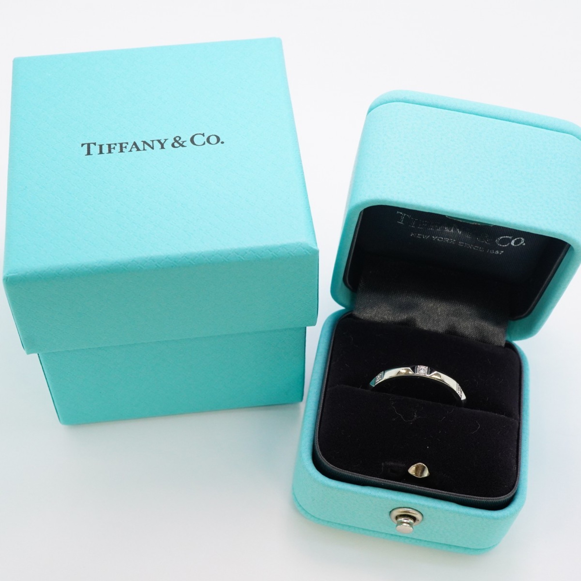 ティファニー(Tiffany) ティファニー リング トゥルーバンド 6PD ダイヤモンド Pt950 プラチナ 12.5号レディース