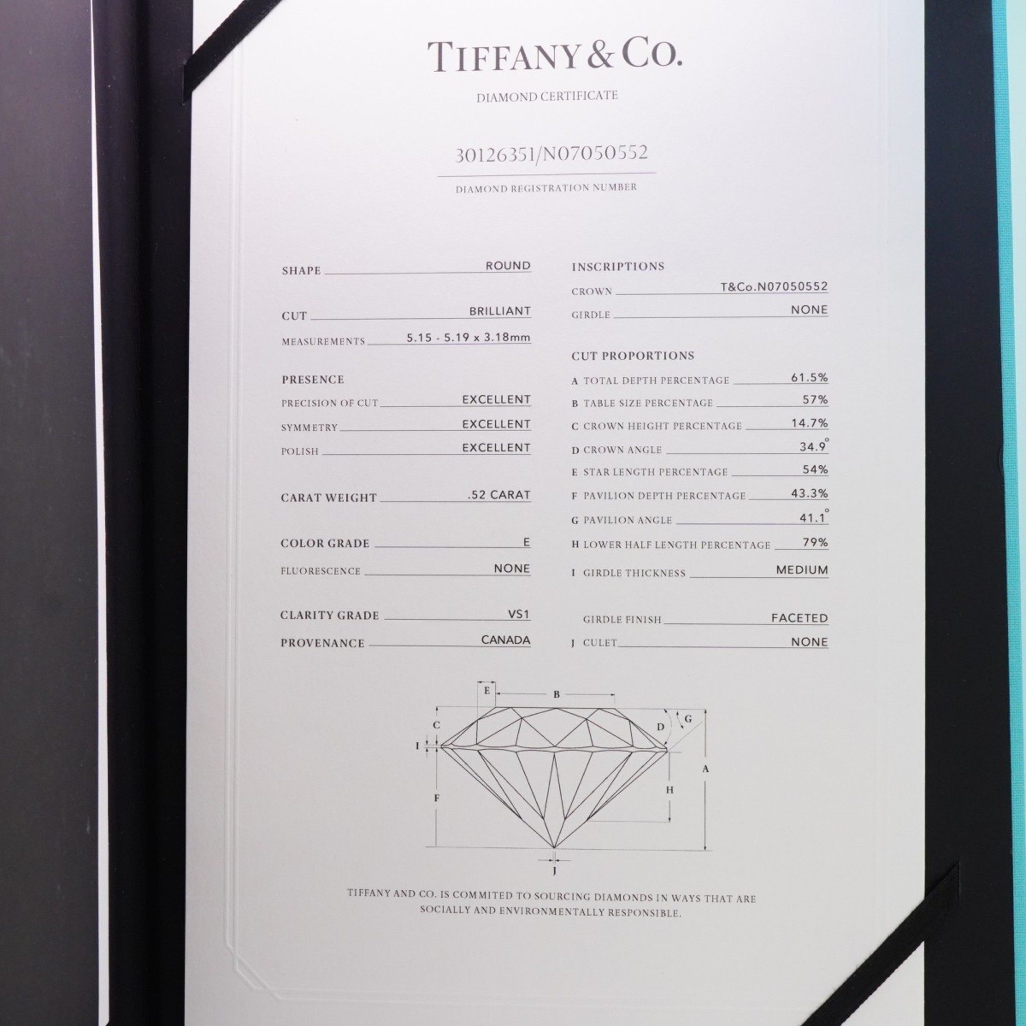 ティファニー(Tiffany) ティファニー リング ソリティア リボン ハーフエタニティ ダイヤモンド Pt950 プラチナ 0.52ct 9号レディース