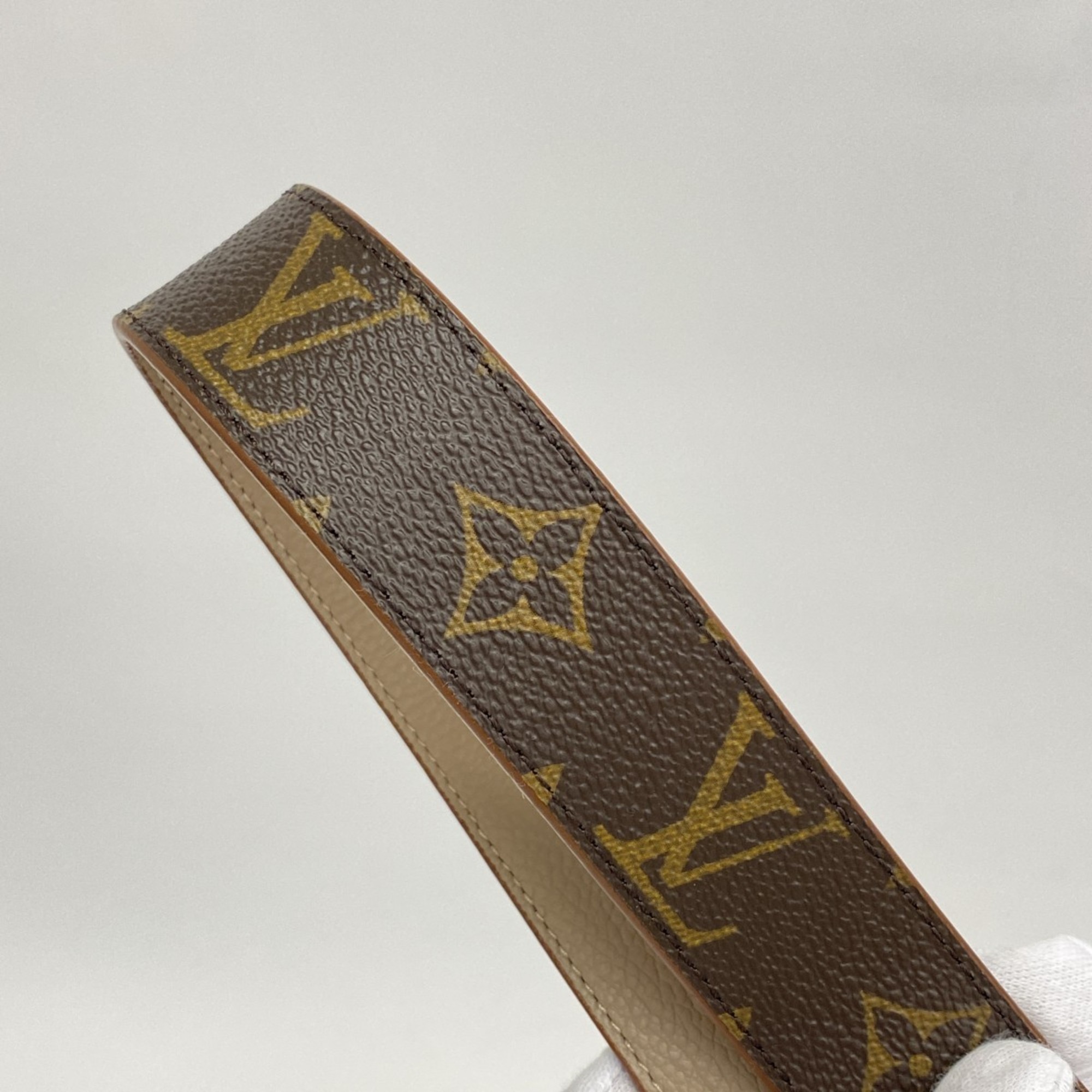 ルイ・ヴィトン(Louis Vuitton) ルイ・ヴィトン ベルト モノグラム サンチュール LVイニシャル M0140 ブラウン ベージュレディース