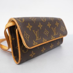 ルイ・ヴィトン(Louis Vuitton) ルイ・ヴィトン ショルダーバッグ モノグラム ポシェットツインPM M51854 ブラウンレディース