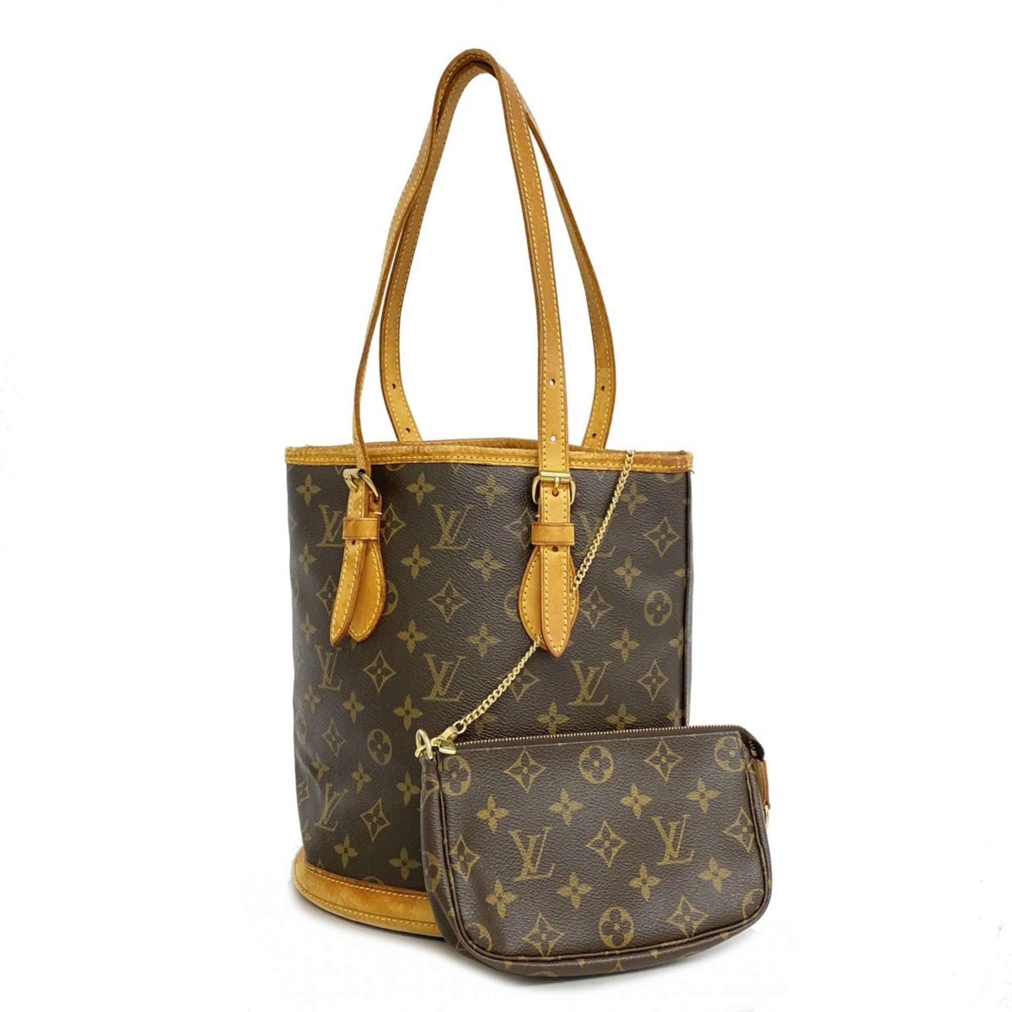 ルイ・ヴィトン(Louis Vuitton) ルイ・ヴィトン トートバッグ モノグラム バケットPM M42238 ブラウンレディース