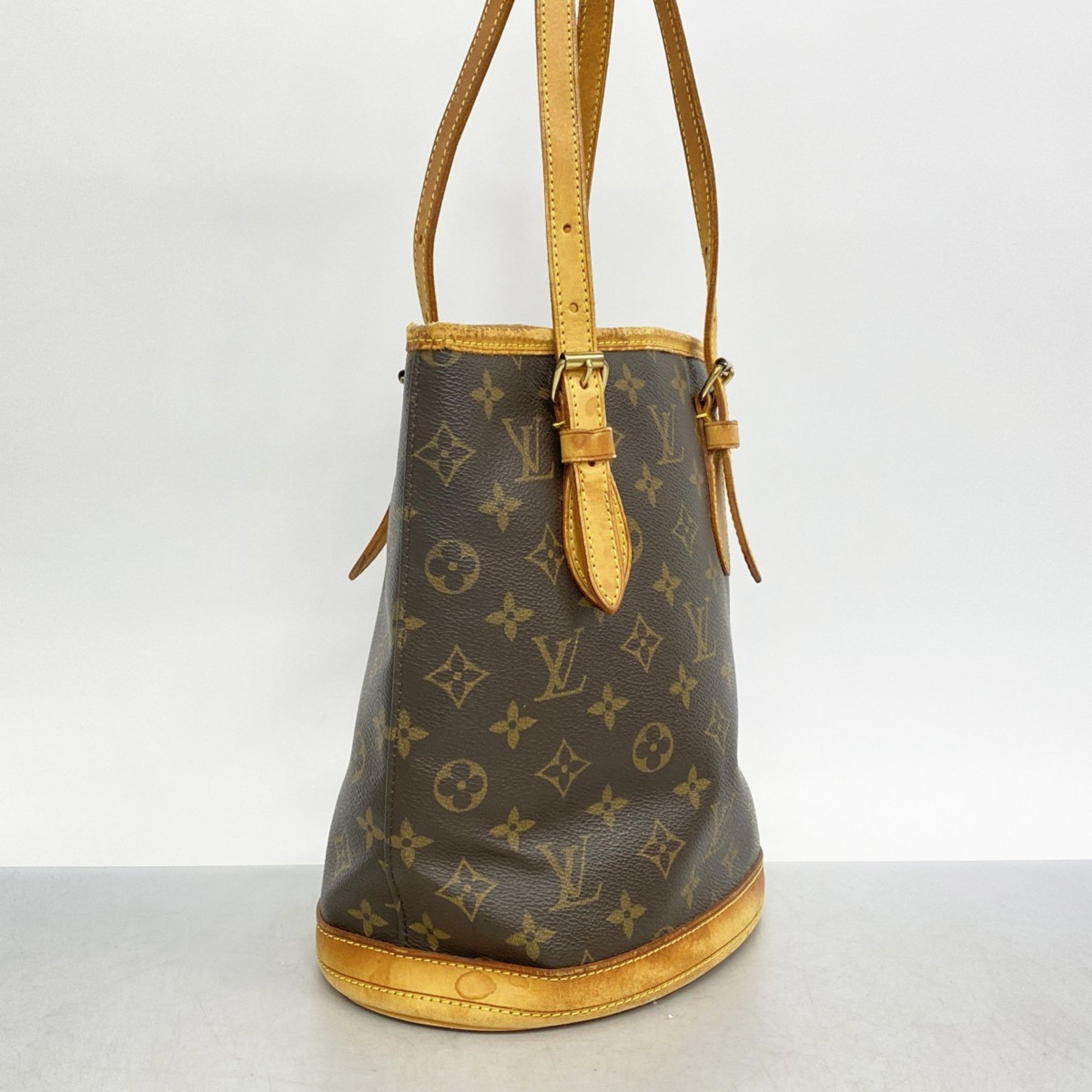 ルイ・ヴィトン(Louis Vuitton) ルイ・ヴィトン トートバッグ モノグラム バケットPM M42238 ブラウンレディース