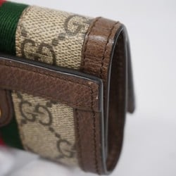 グッチ(Gucci) グッチ 三つ折り財布 オフィディア 644334  ブラウン グリーン レッド レディース