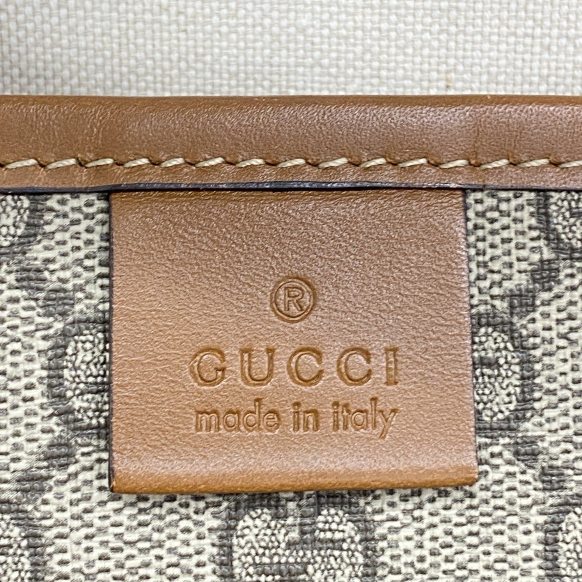 グッチ(Gucci) グッチ トートバッグ GGスプリーム シェリーライン 211134  ブラウン シャンパンレディース