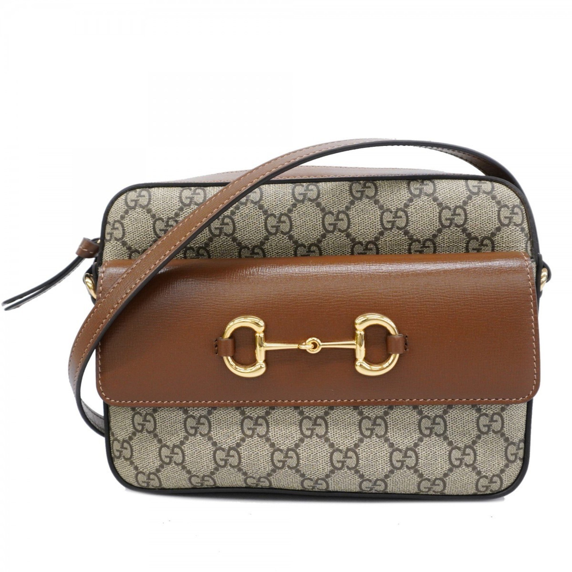 グッチ(Gucci) グッチ ショルダーバッグ GGスプリーム ホースビット 645454 レザー ブラウン レディース | eLADY  Globazone