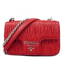 プラダ(Prada) プラダ ショルダーバッグ レザー レッド レディース