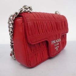 プラダ(Prada) プラダ ショルダーバッグ レザー レッド レディース