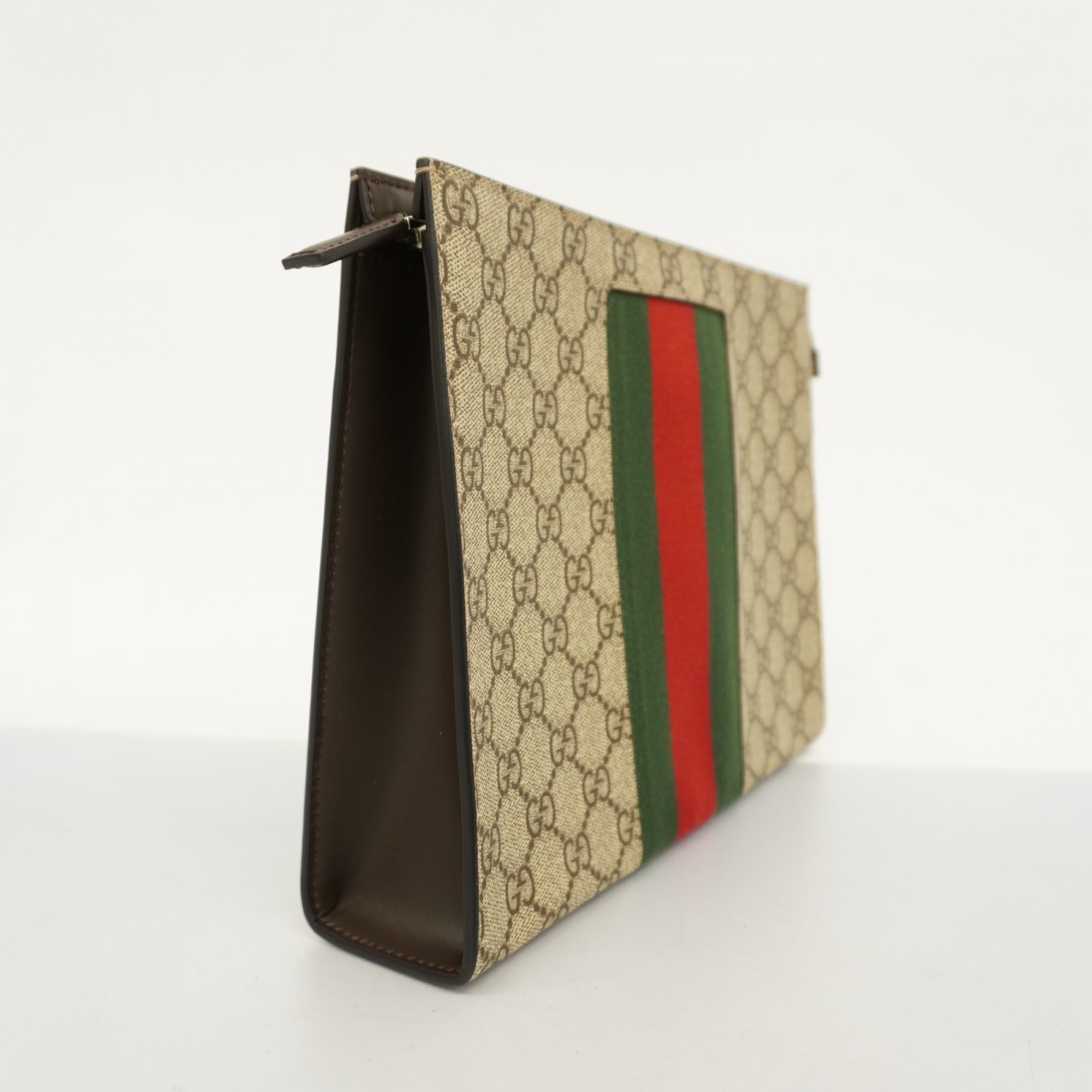 グッチ(Gucci) グッチ クラッチバッグ GGスプリーム シェリーライン 475316  ブラウン メンズ レディース