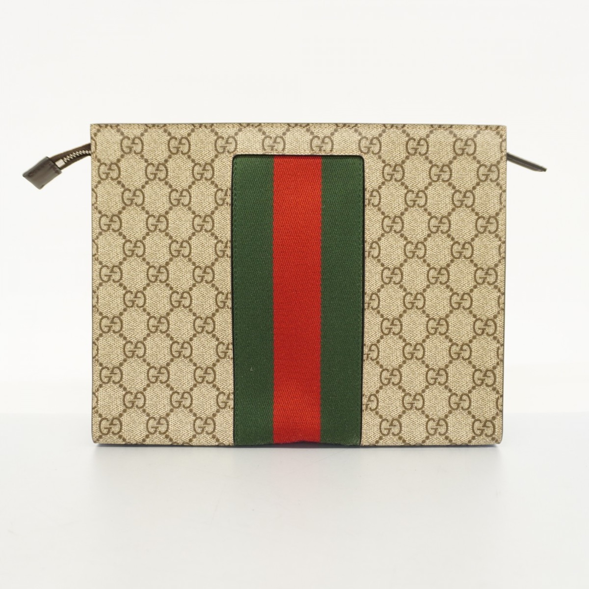 グッチ(Gucci) グッチ クラッチバッグ GGスプリーム シェリーライン 475316  ブラウン メンズ レディース