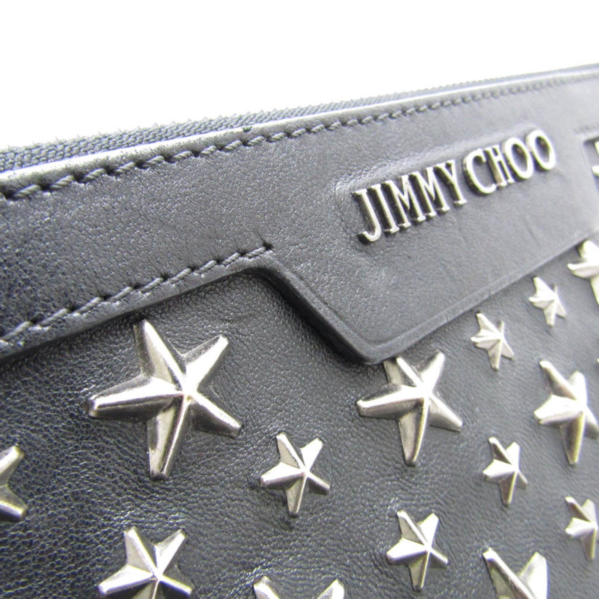 ジミーチュウ(Jimmy Choo) DEREK メンズ,レディース レザー クラッチバッグ ブラック