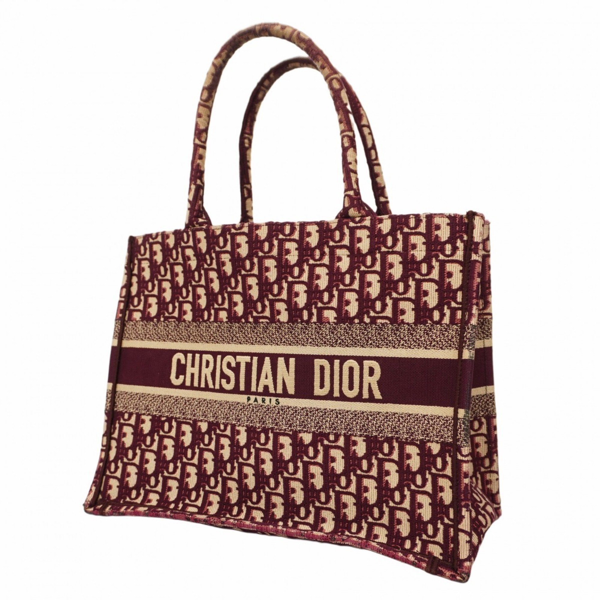 クリスチャン・ディオール(Christian Dior) クリスチャンディオール トートバッグ トロッター ブックトート キャンバス ボルドーレディース