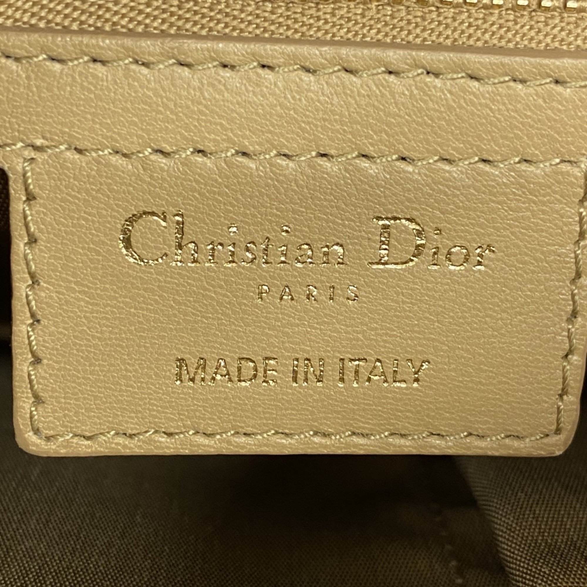 クリスチャン・ディオール(Christian Dior) クリスチャンディオール ハンドバッグ カナージュ グランヴィル レザー ベージュ レディース