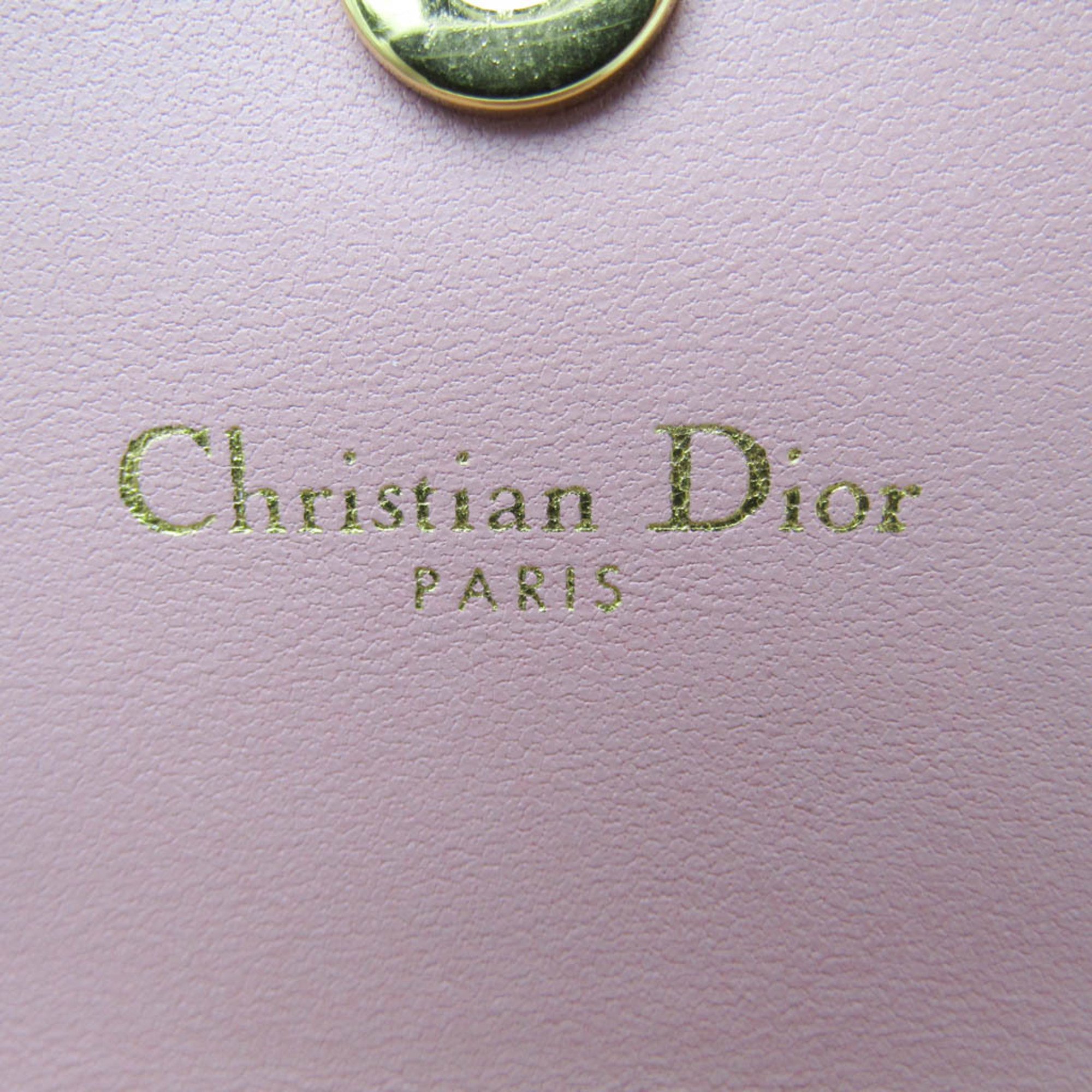 クリスチャン・ディオール(Christian Dior) カナージュ/レディ・ディオール Dior Caro グリシーヌウォレット S5132UWHC M413 レディース  カーフスキン 財布（二つ折り） ピンク