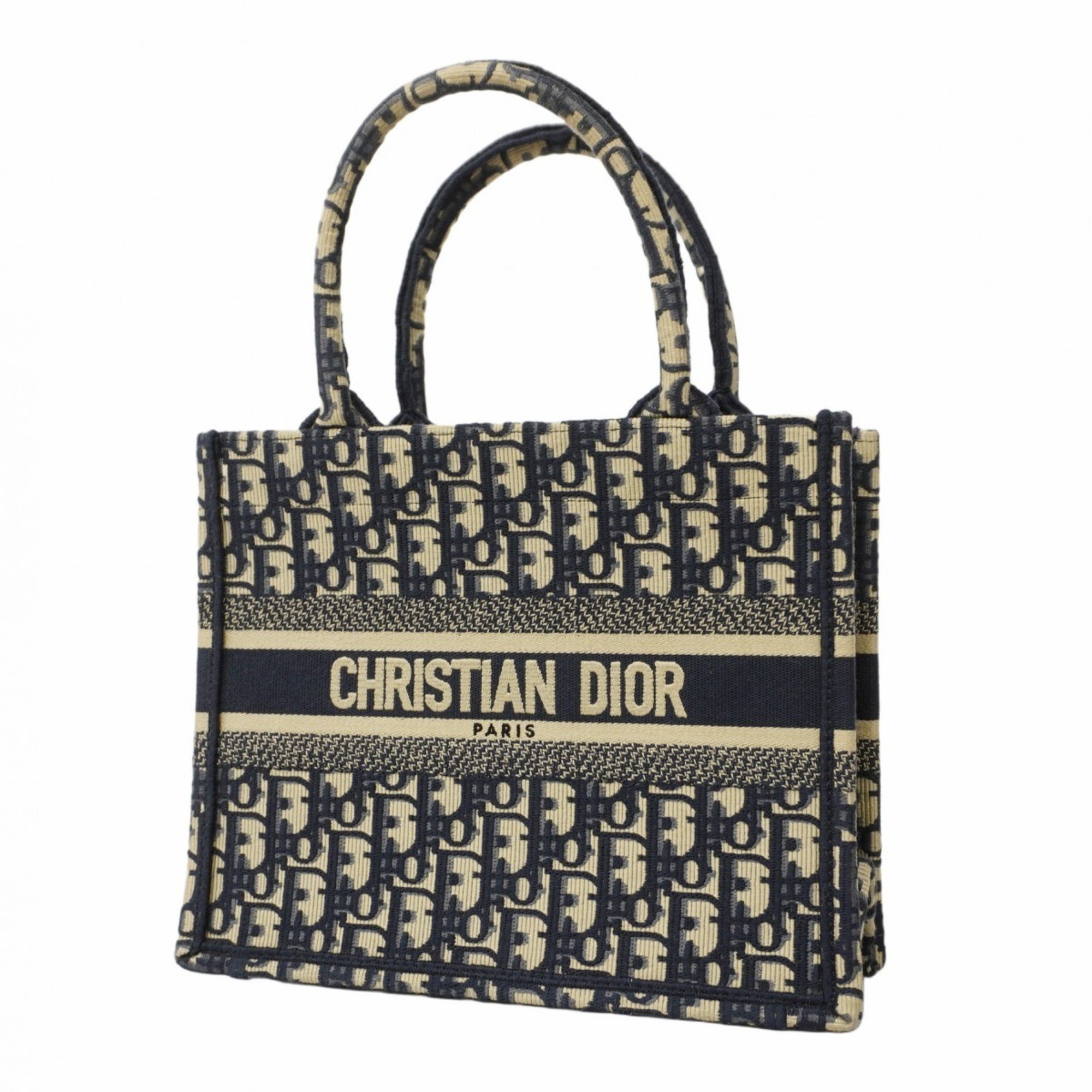 クリスチャン・ディオール(Christian Dior) クリスチャンディオール トートバッグ トロッター ブックトートスモール キャンバス ネイビーレディース